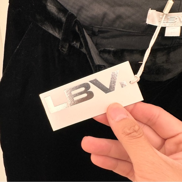 LBV Velvet BLACK  Wide Leg Pants SIZE 2 NWT - Picture 3 of 6